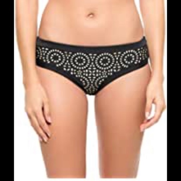 LAST ONE!! Cleobella Turquoise Jet Black Bikini Top and Bottom: Medium NWT - Picture 5 of 6